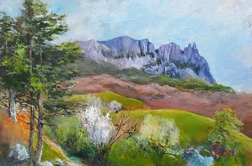 Картина Масло Вид на Ай-Петри художника Леднев Александр
