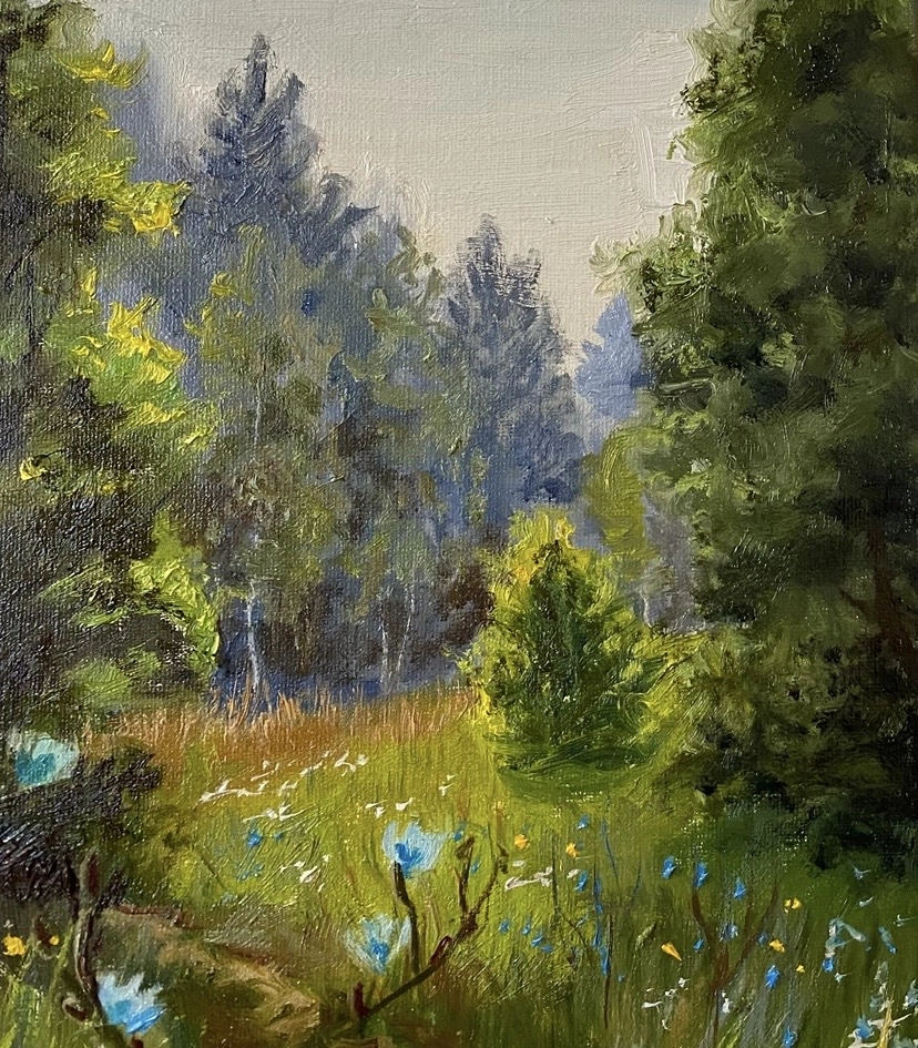 Картина Масло Летний пейзаж художника Тикунова Ольга