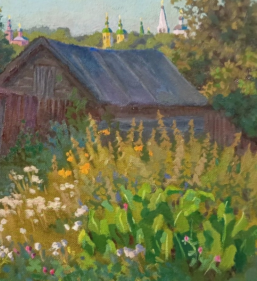Картина Масло Летний вечер художника Максим Александрович Аксенов