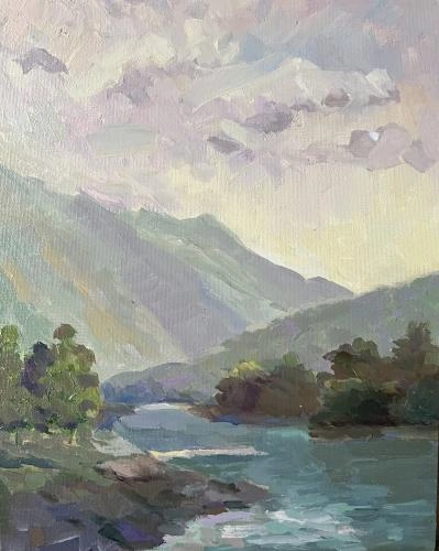 Картина Масло Утро. Этюд.  художника Кузнецова Наталья 
