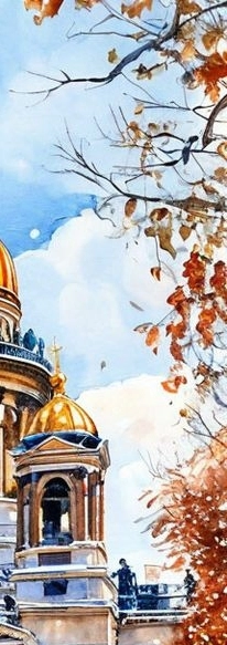 Картина Масло Зимняя симфония Санкт-Петербурга художника Дувакина Евгения
