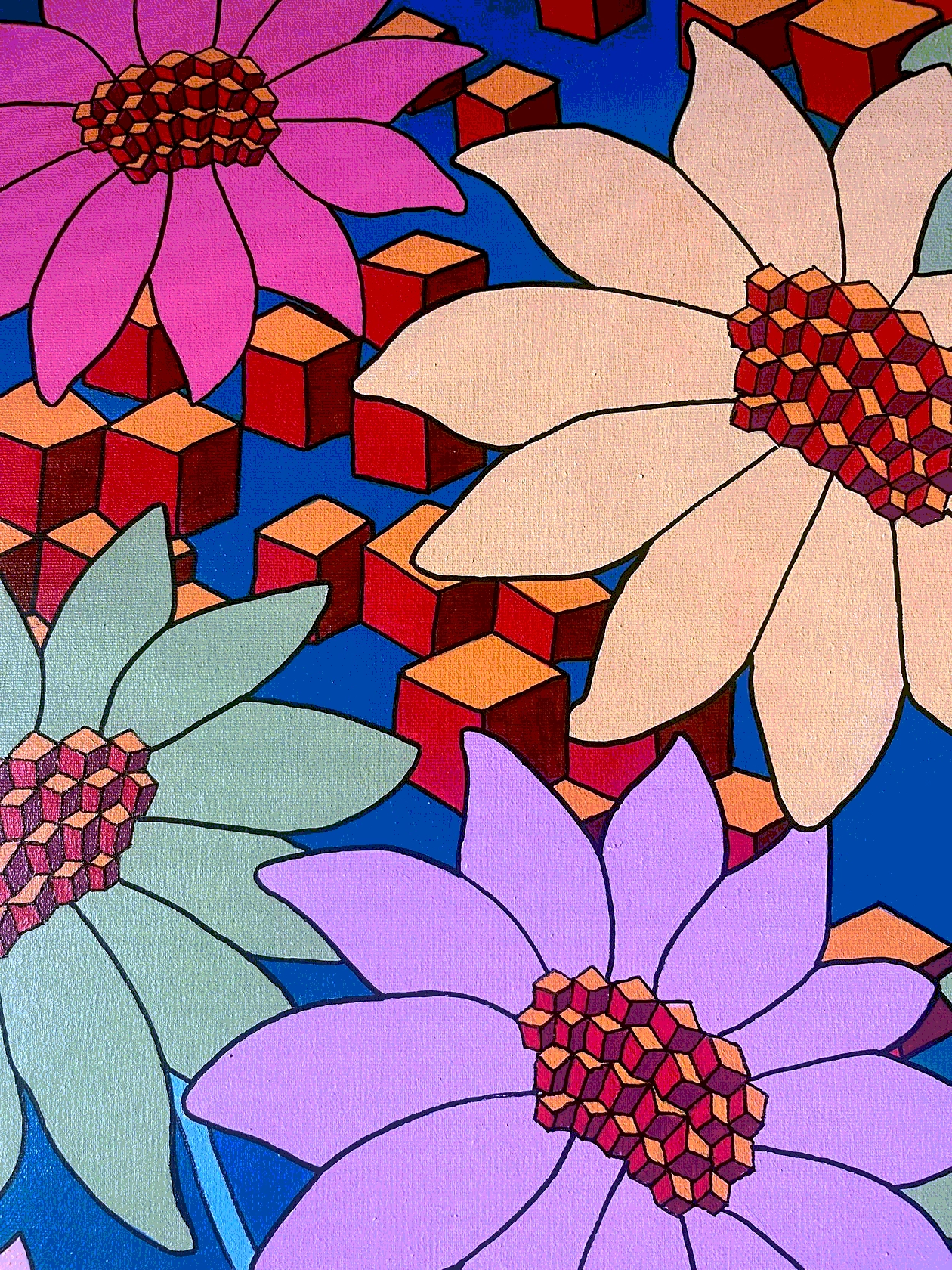 Картина Акрил Цветы и ягоды художника Ира Куб