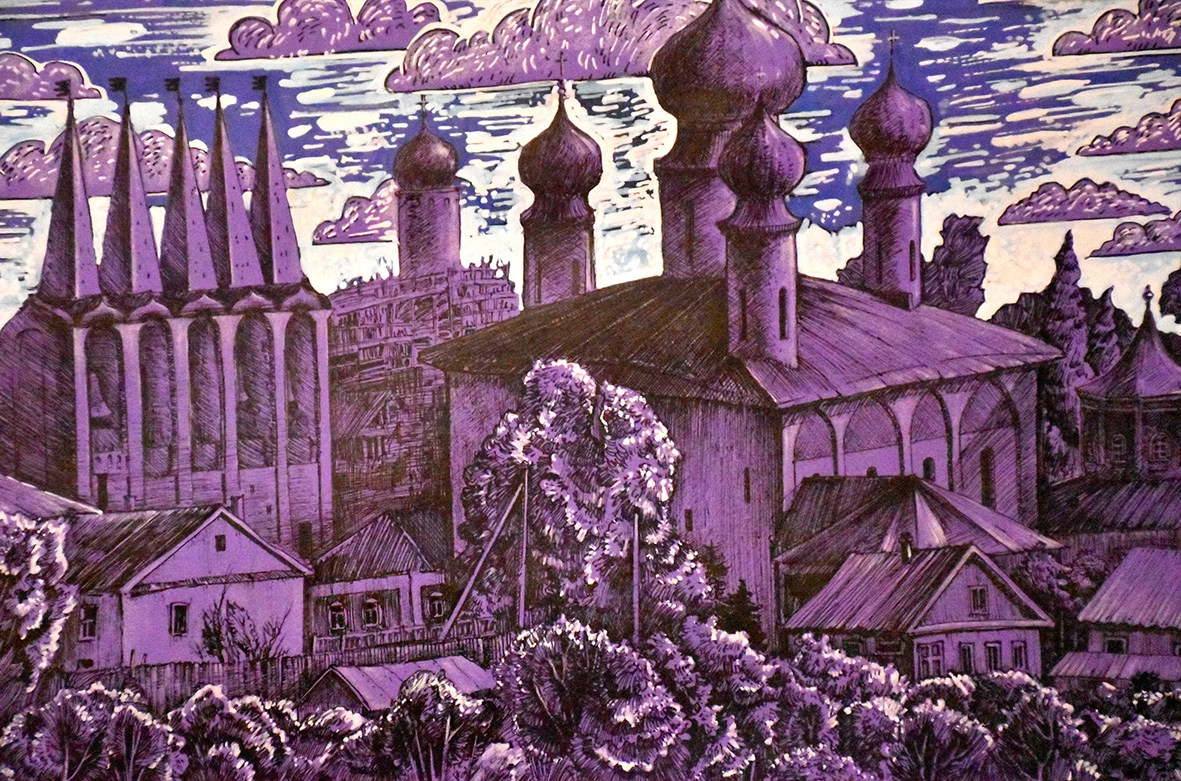 Картина Аэрография Тихвинский мужской монастырь. художника Синельников Андрей