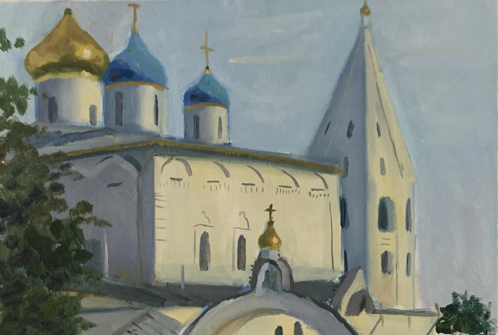 Картина Масло Этюд Введенский собор  художника Кира Бутлерова