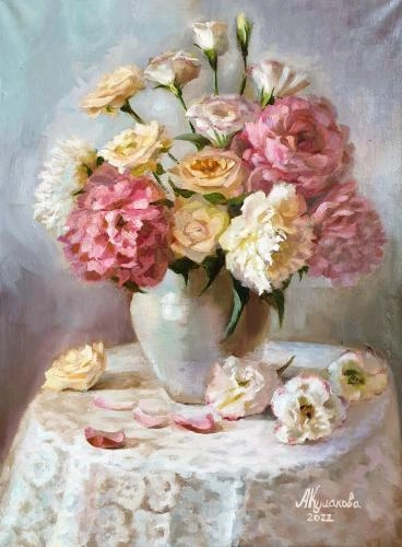 Картина Масло Пионы художника Кулакова Александра