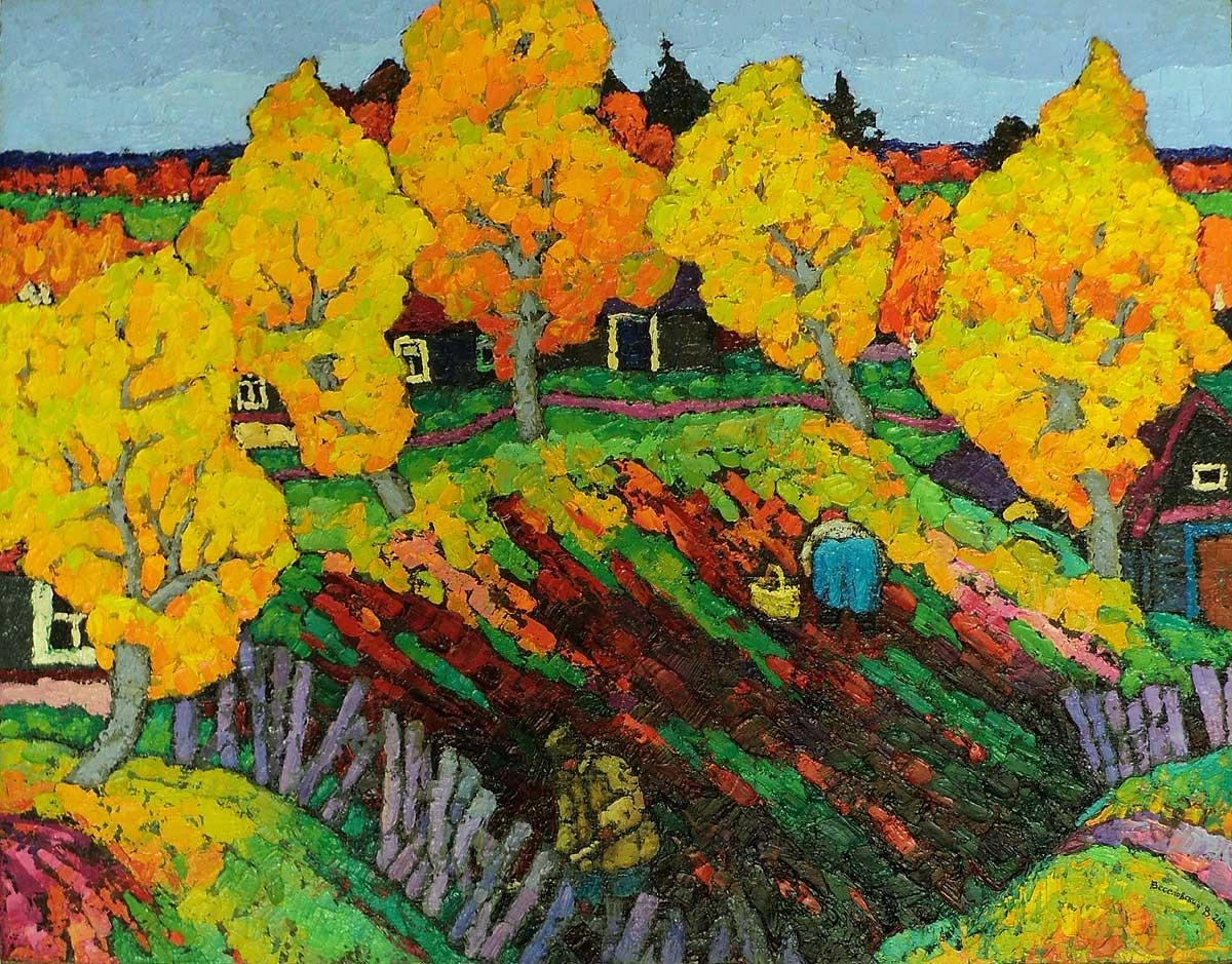 Картина Масло Тополя. Эскиз. художника Веселовский Валерий 
