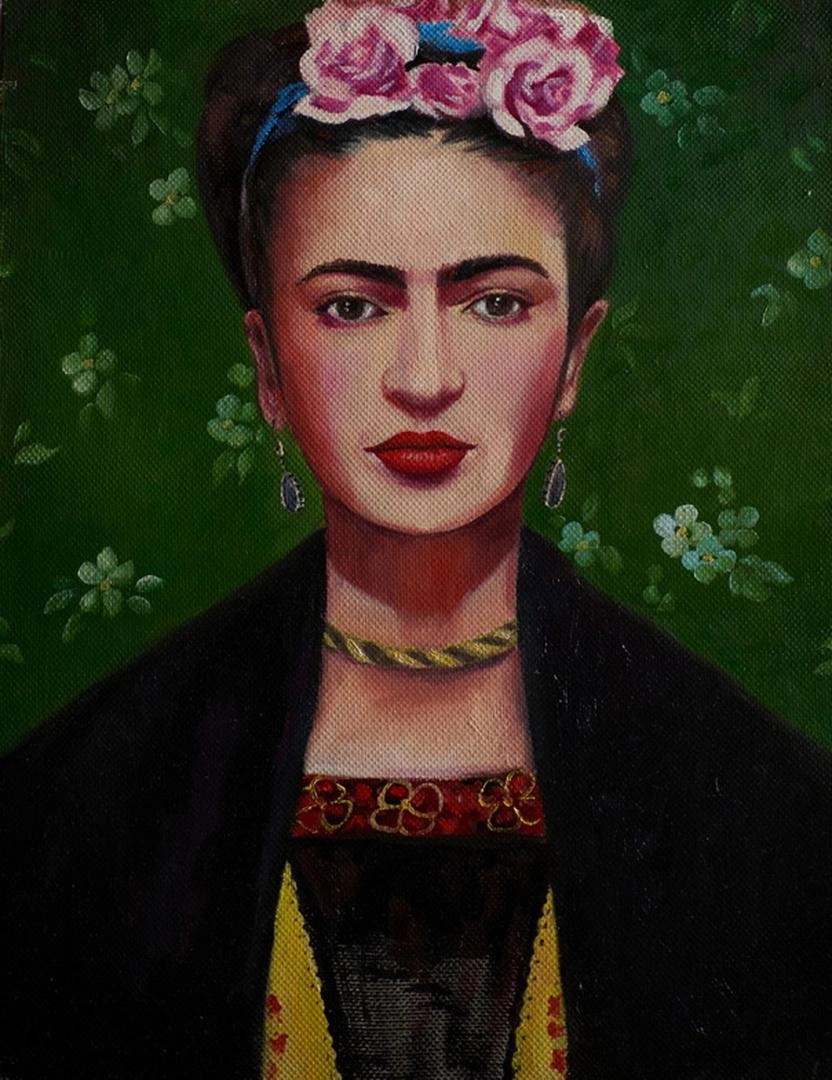 Картина Масло Портрет Фриды Кало художника Фищук Ангелина