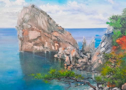 Картина Масло Крым.Скала Дива художника Леднев Александр