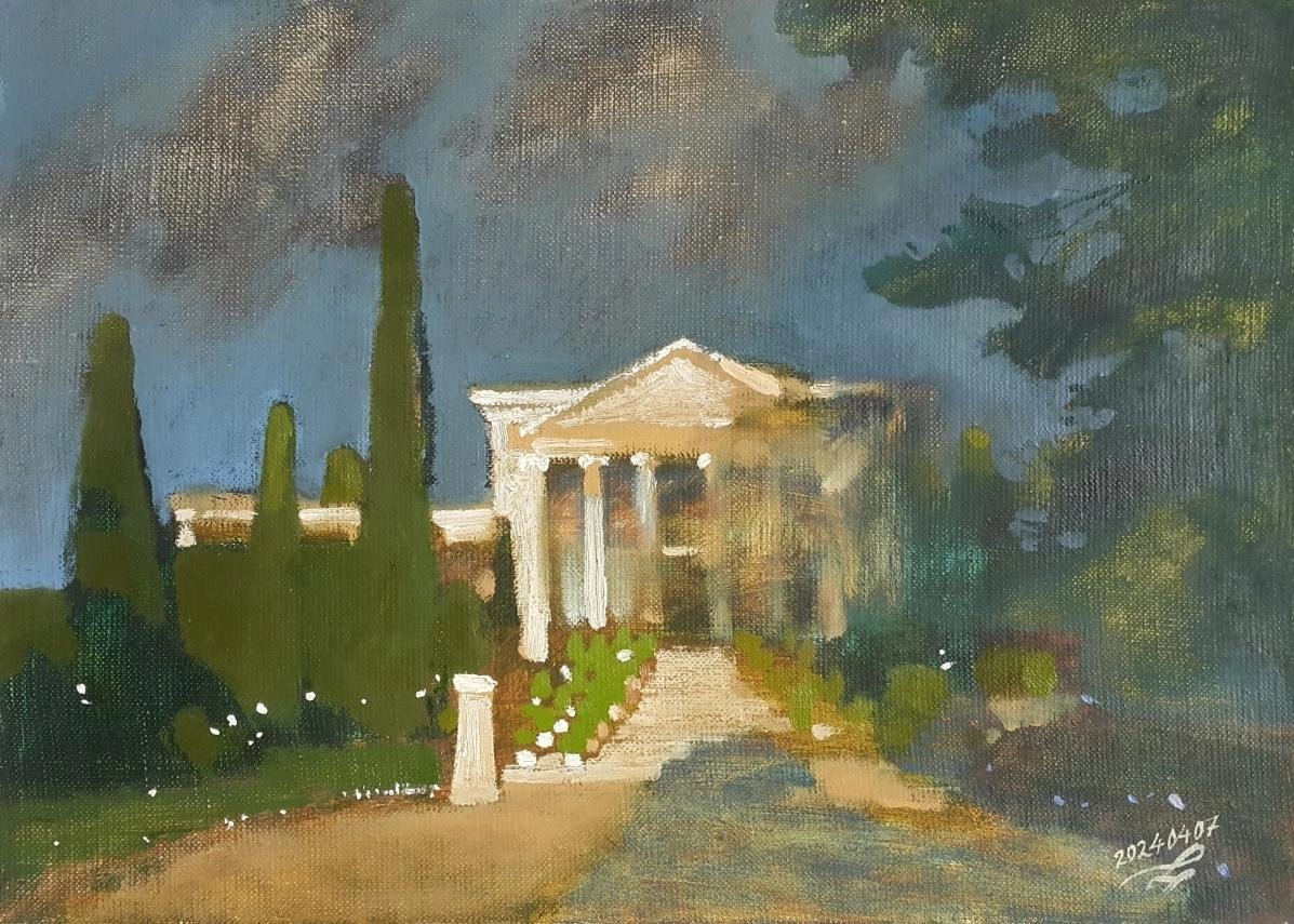 Картина Масло Villa Fiorentina. Nizza художника Евгений Чеснов