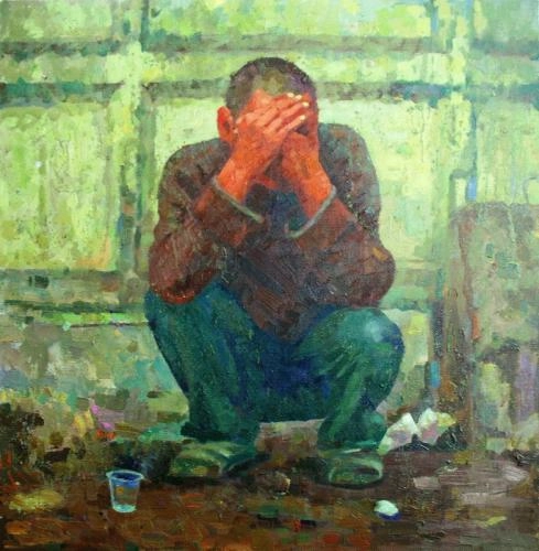 Картина Масло Стаканчик художника Рудник Михаил