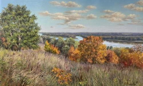 Картина Масло р.Ока. Нагорная дубрава. художника Тикунова Ольга