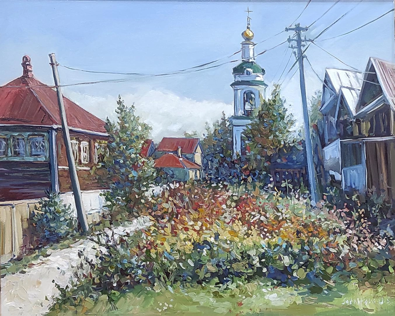 Картина  Дорога к церкви Св. Варвары художника Оксана Сотникова