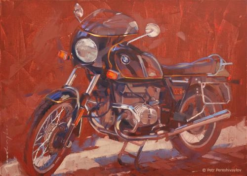 Картина Масло BMW R100 художника Петр Перешивайлов