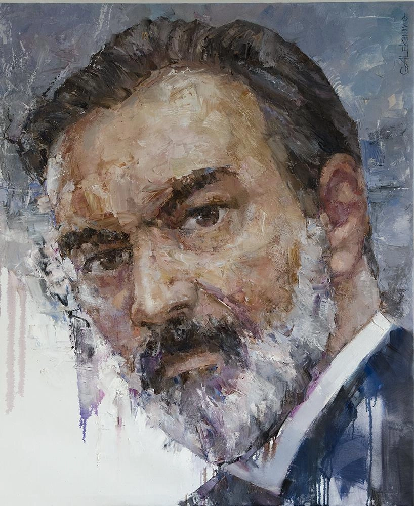 Картина Масло портрет Александра художника Алехнович Геннадий