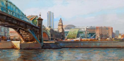 Картина Масло Мост для поцелуев. Площадь Евразии. художника Шалаев Алексей