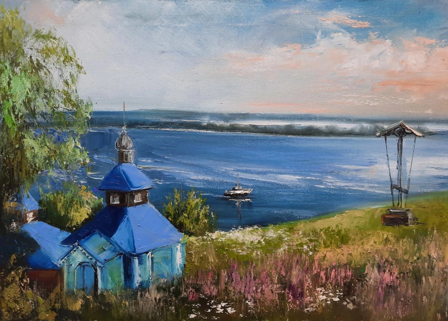 Картина Масло Источник на Волге художника Леднев Александр