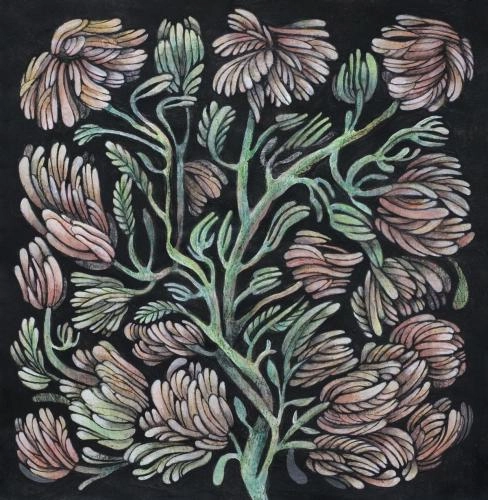 Картина Акрил Шиповник 2 художника Собенина Лёля