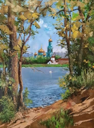 Картина Масло В солнечных лучах художника Леднев Александр