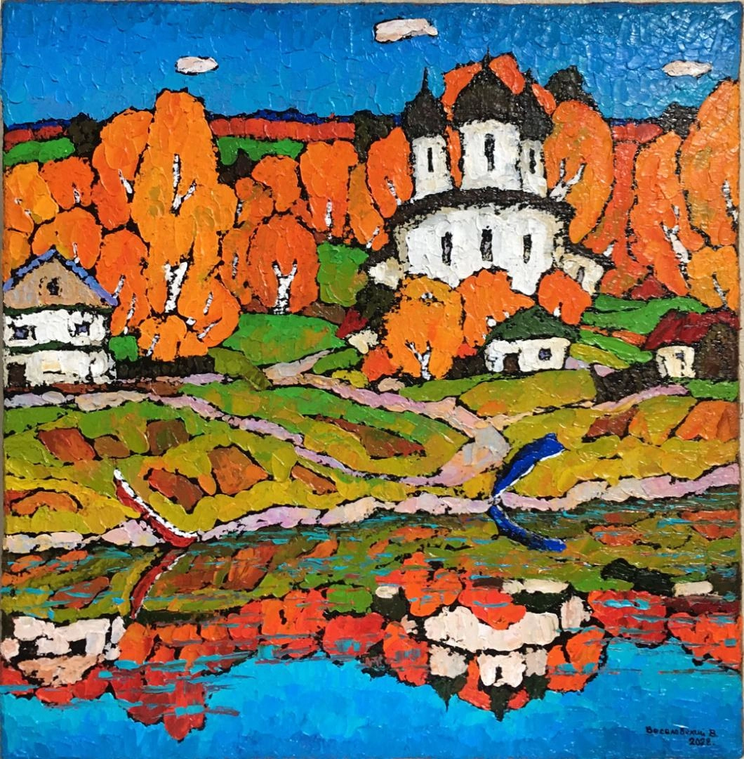 Картина Масло Русь золотая. Эскиз 1. художника Веселовский Валерий 