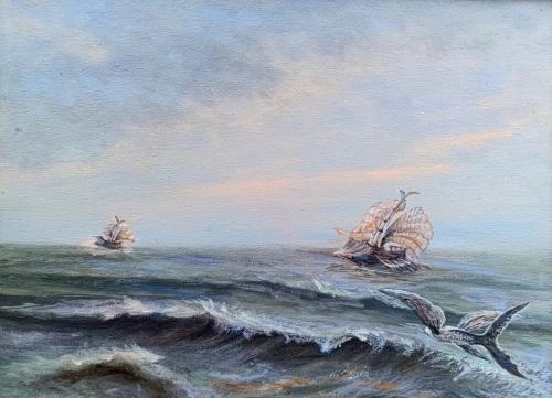 Картина  Полет над водой. Проект Сказочные миры ZhNataly художника Журавлёва Наталья
