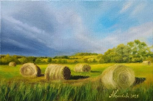 Картина Масло Стога сена художника Кулакова Александра
