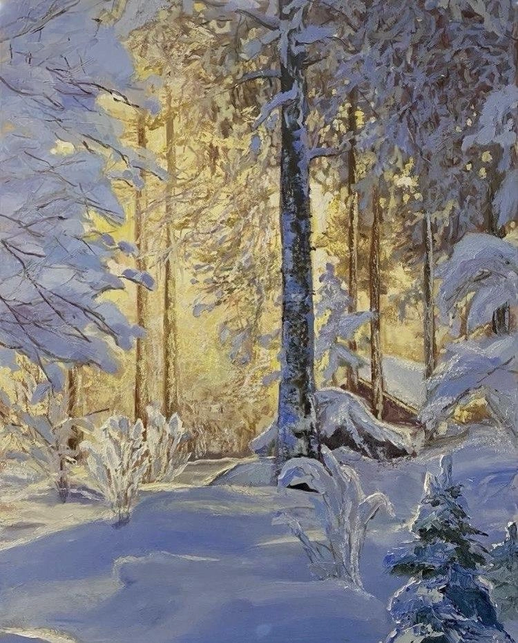 Картина Масло Сказочная зима художника Грабова Ирина