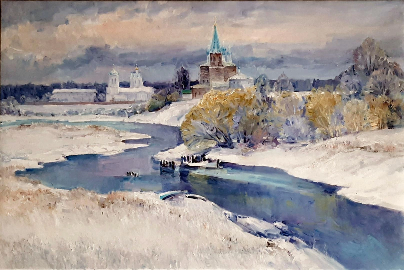 Картина Масло ДУНИЛОВО. НАЧАЛО ВЕСНЫ  художника Хон Андрей