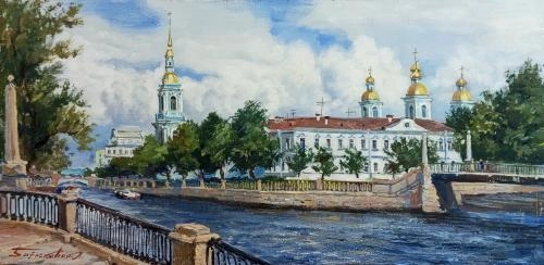Картина Масло Вид на Николо-Богоявленский морской собор художника Бирюкова Людмила