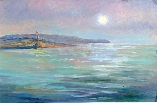 Картина Масло Лунная ночь. Пленэр ZhNataly художника Журавлёва Наталья