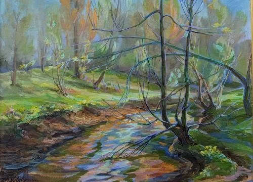 Картина Масло Речка. Пленэр с доработкой ZhNataly художника Журавлёва Наталья