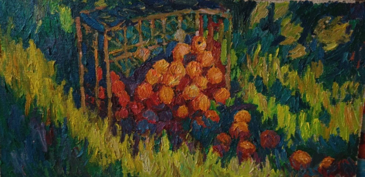 Картина Масло Рассыпались художника Скрастина Анастасия