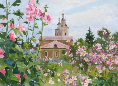 Картина Масло "Земной Рай Свенского монастыря"  художника Виктория Харченко
