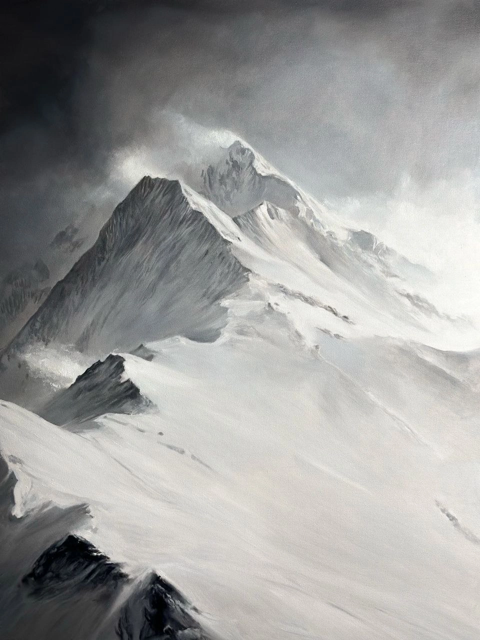 Картина Смешанная техника Горы- Гребень тишины художника Басова Вера