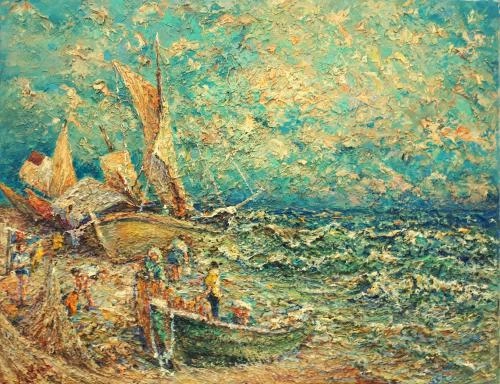 Картина Масло Берег моря. художника Всеволод Лайков