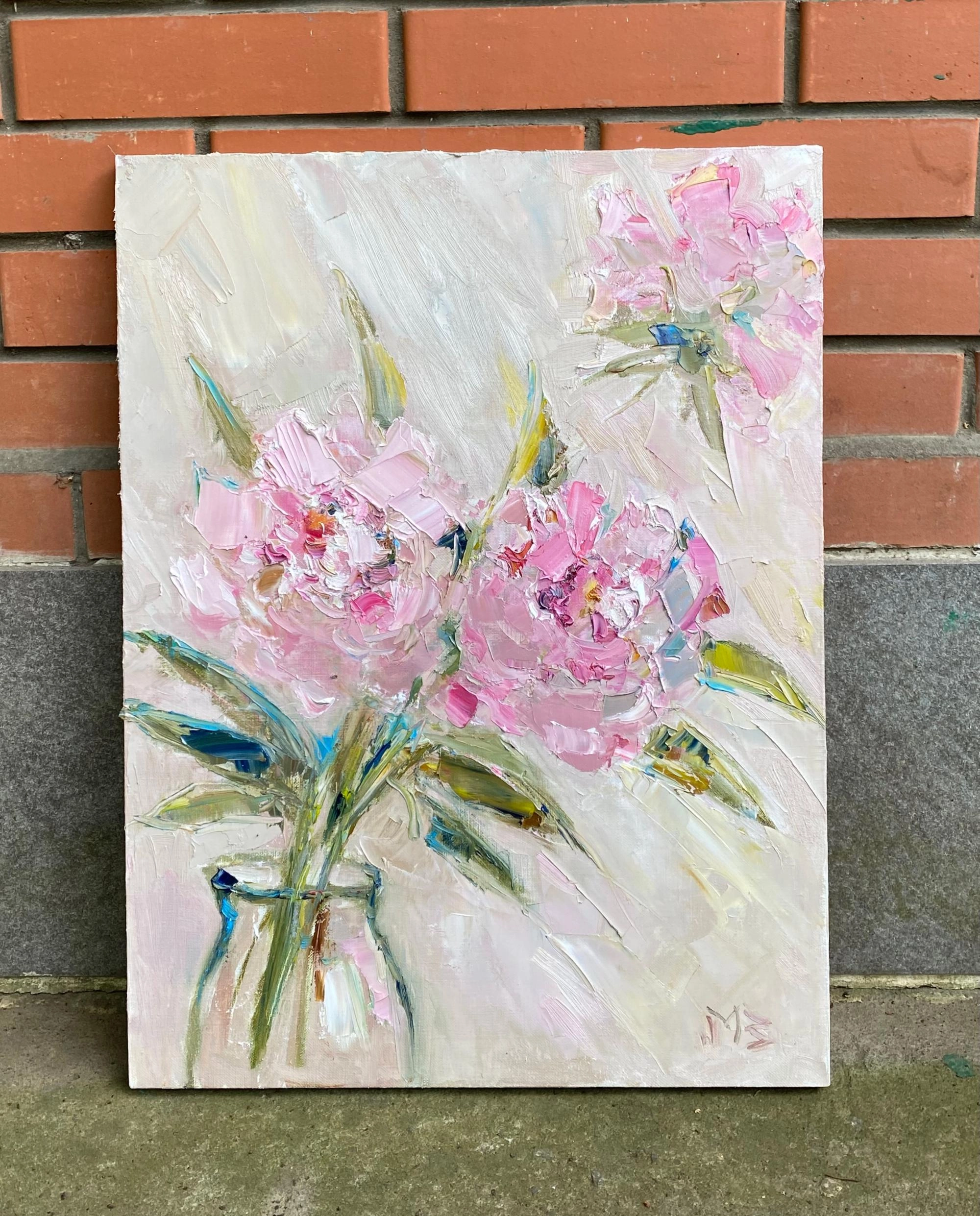 Картина Масло Пионы розовые художника Марина Зубкова