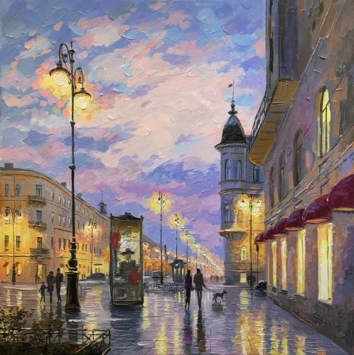 Картина Масло Светлые сумерки в Петербурге. художника Болотов Александр