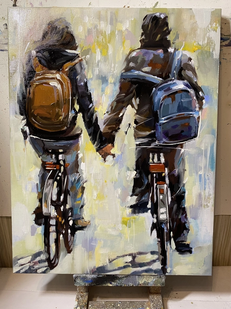 Картина Масло Двое/  Two художника Чернова Ольга