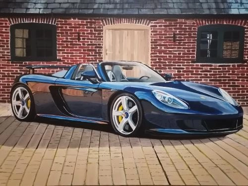 Картина Смешанная техника Porsche Carrera GT художника Иван