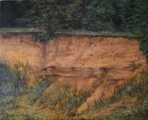 Картина Масло Песчаный откос художника Мигунова Анастасия 