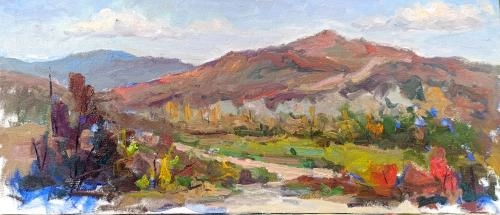 Картина Масло Осенний пейзаж с дорогой. Пленэр ZhNataly художника Журавлёва Наталья