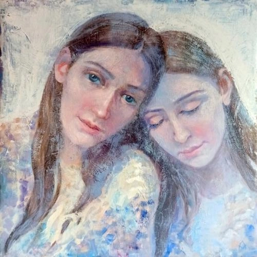 Картина Масло Сёстры художника Алёна Мастеркова