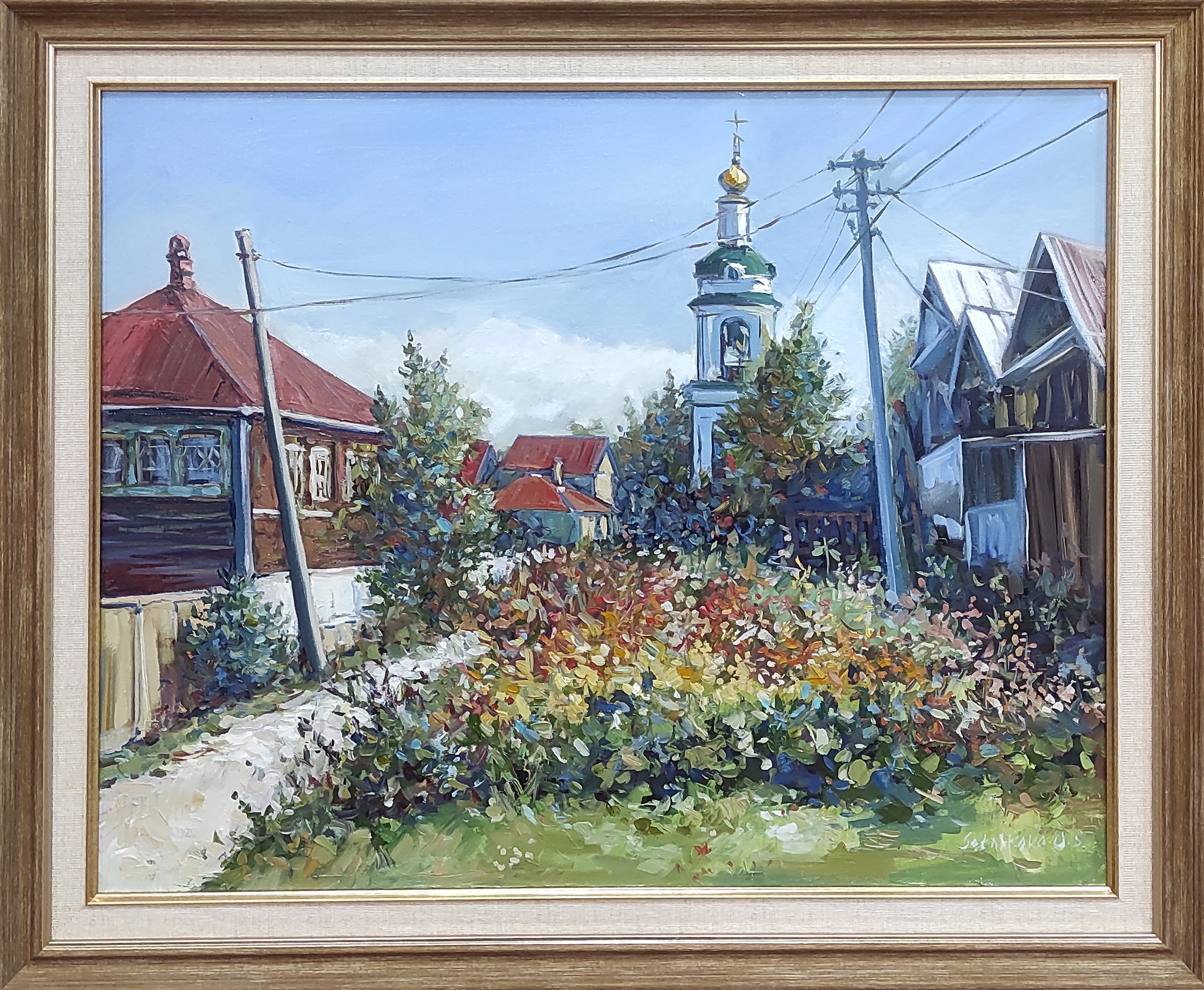 Картина  Дорога к церкви Св. Варвары художника Оксана Сотникова