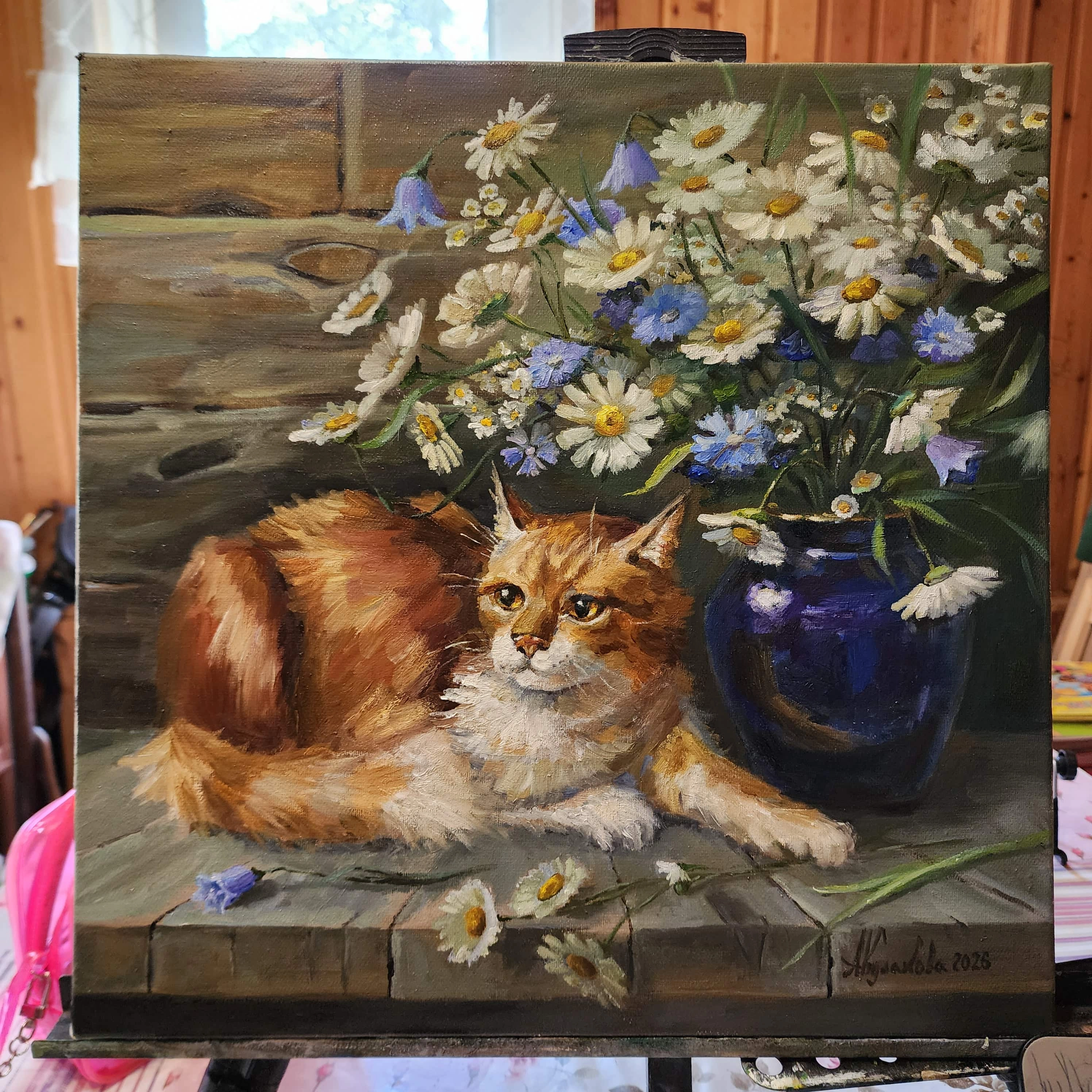 Картина Масло Кот художника Кулакова Александра