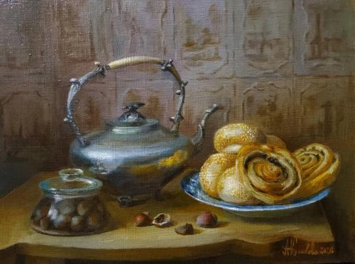 Картина Масло Булочки к чаю художника Кулакова Александра