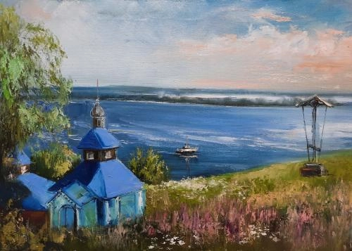 Картина Масло Источник на Волге художника Леднев Александр