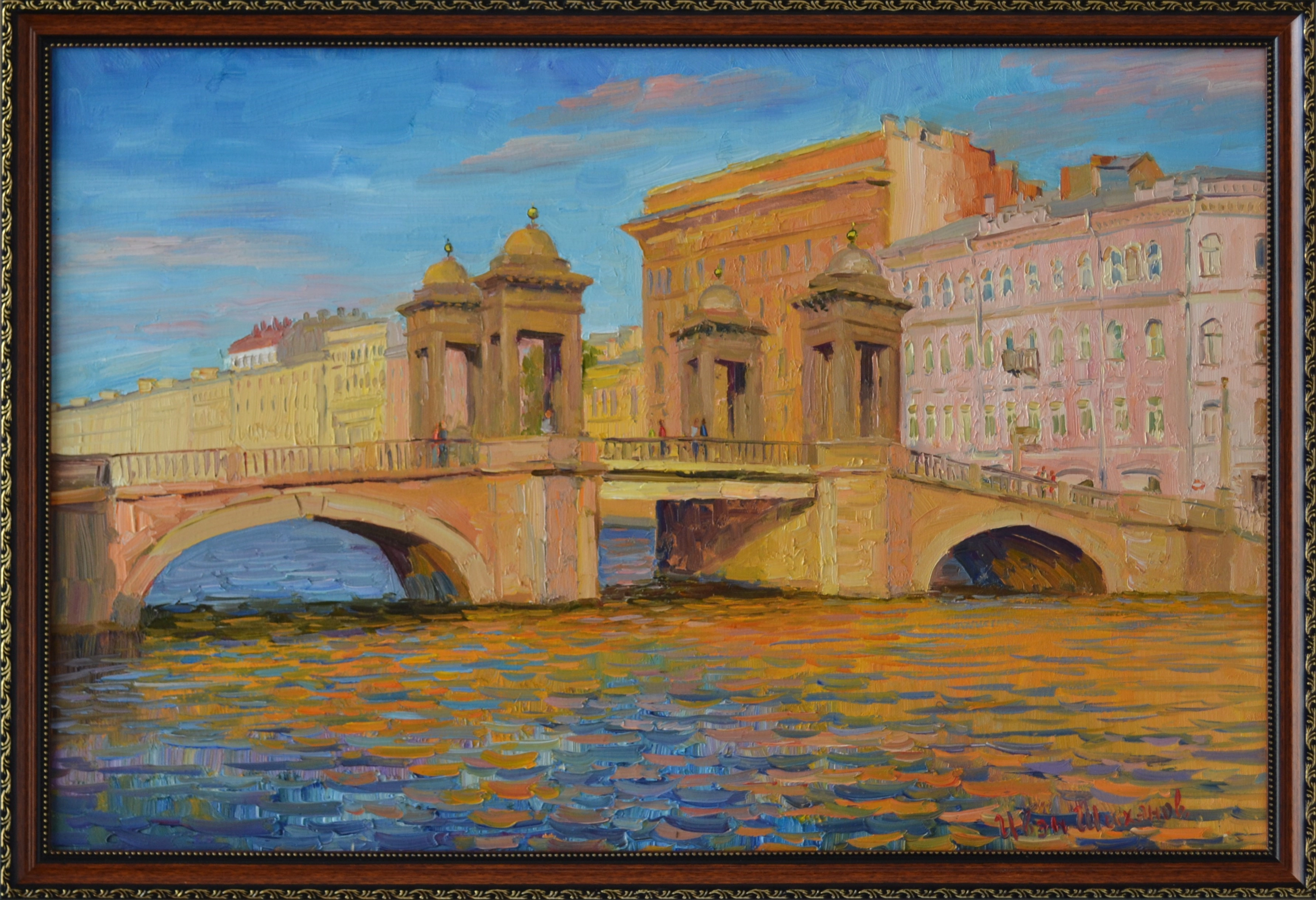 Картина Масло Мост Ломоносова. художника Иван Шиханов