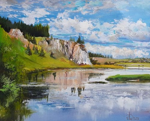Картина Масло Вид на Староуткинск художника Леднев Александр