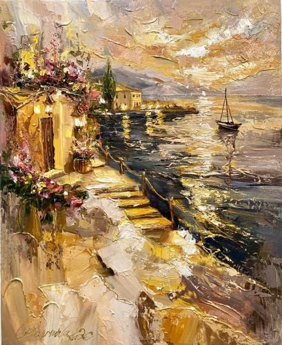 Картина Масло Теплое море художника Чернова Ольга