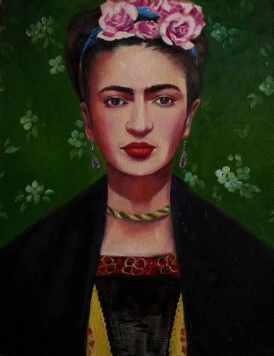 Картина Масло Портрет Фриды Кало художника Фищук Ангелина