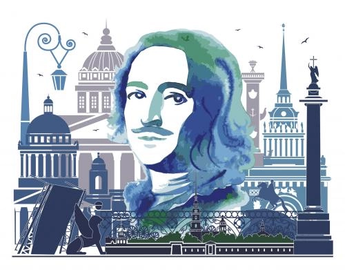 Картина Смешанная техника С Петром I навсегда художника Сагалакова Анна